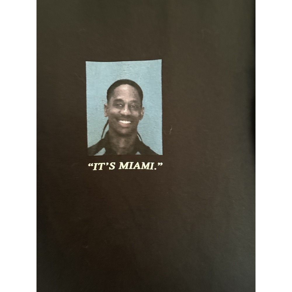 Travis Scott Cactus Jack Mugshot "IT'S MIAMI" Mens Size Medium Free The Rage